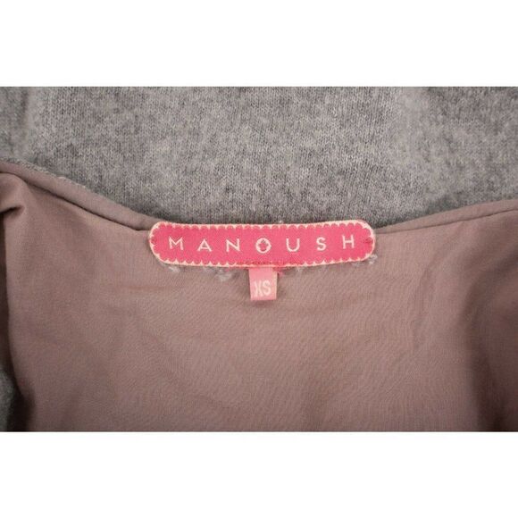 Manoush Womans Gray Sweater Dress Size XS Wool cashmere Lace Sequins Beads - Picture 6 of 6